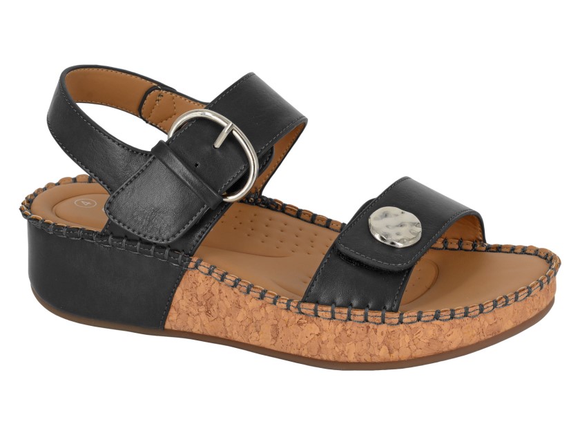 L-833A-“MIRIAN” Ladies-Sandal-Black